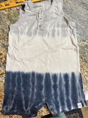 Burt's Bees Baby Boy blue and white 24 months